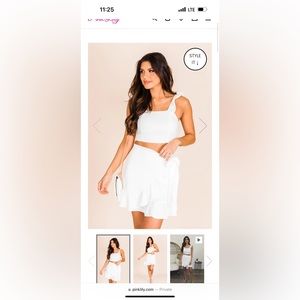 Meant to be white two piece set! Perfect for the bride to be! Size large. TTS